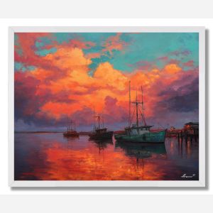 SUNSET HARBOR - FRAMED