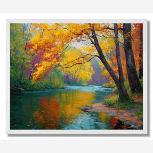 AUTUMN RIVER TURN - FRAMED