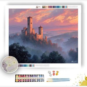 HARBURG CASTLE SUNRISE - Paint by Numbers Full Kit