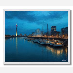 DUSSELDORF RIVERLIGHT - FRAMED