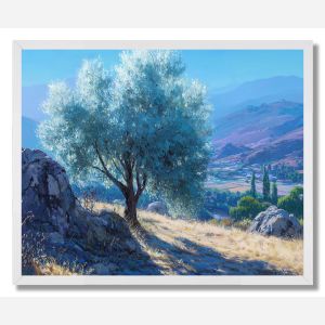 OLIVE TREE LIGHT - FRAMED