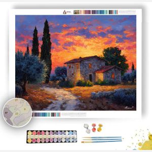TUSCAN FARMHOUSE PATH - Paint by Numbers Full Kit