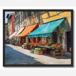 MORNING MARKET IN FLORENCE - FRAMED