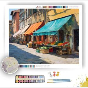 MORNING MARKET IN FLORENCE - Paint by Numbers Full Kit