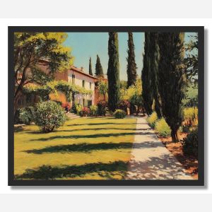 GARDEN BY THE VILLA - FRAMED