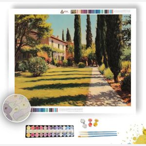 GARDEN BY THE VILLA - Paint by Numbers Full Kit