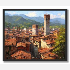 MORNING OVER LUCCA - FRAMED