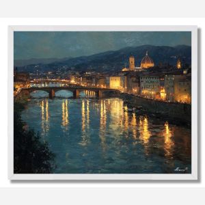 FLORENCE BY MOONLIGHT - FRAMED