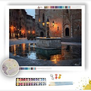 SIENA FOUNTAIN EVENING - Paint by Numbers Full Kit