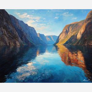 NORWEGIAN FJORD SUNSET