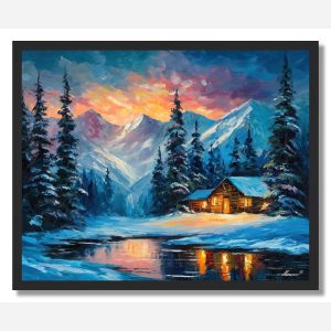 MOUNTAIN CABIN RETREAT - FRAMED