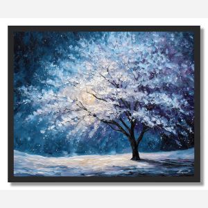 FROSTED STAR TREE - FRAMED