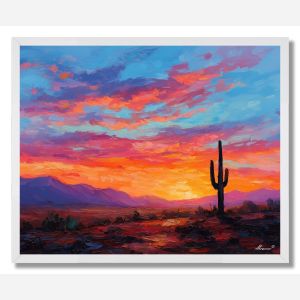 DESERT SUNSET STILLNESS - FRAMED