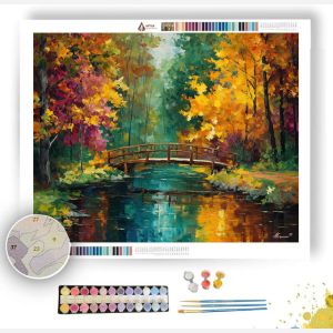 FALL FOREST BRIDGE - Paint by Numbers Full Kit