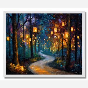 FOREST LANTERN PATH - FRAMED