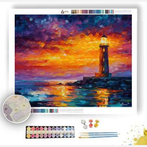 LIGHTHOUSE AT DUSK - Paint by Numbers Full Kit