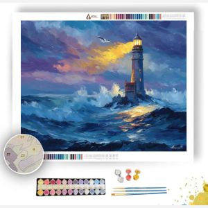OCEAN LIGHTHOUSE SHINE - Paint by Numbers Full Kit