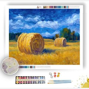 HAY BALE STACKS - Paint by Numbers Full Kit