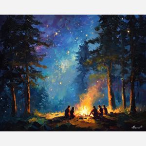 STARLIT CAMPFIRE NIGHT
