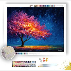 BLOSSOMING NIGHT TREE - Paint by Numbers Full Kit