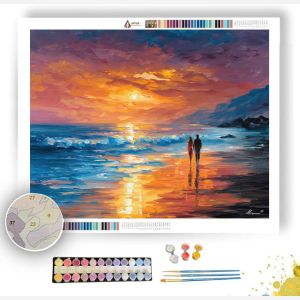 SUNSET BEACH WALK - Paint by Numbers Full Kit