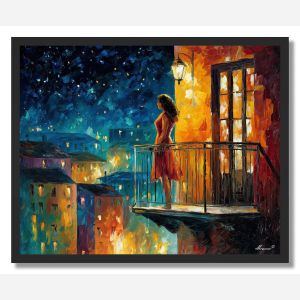 MIDNIGHT BALCONY - FRAMED