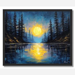 MOONLIT LAKE - FRAMED