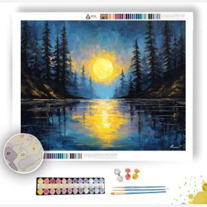 MOONLIT LAKE - Paint by Numbers Full Kit