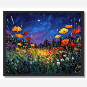 TWILIGHT BLOOM MEADOW - FRAMED
