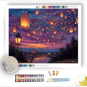 GOLDEN SKY BALLOONS - Paint by Numbers Full Kit