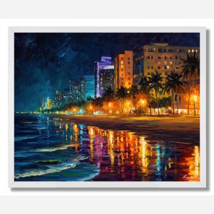 MIAMI BEACH LIGHTS - FRAMED
