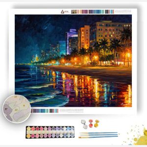 MIAMI BEACH LIGHTS - Paint by Numbers Full Kit