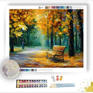 AUTUMN PARK BENCH - Paint by Numbers Full Kit