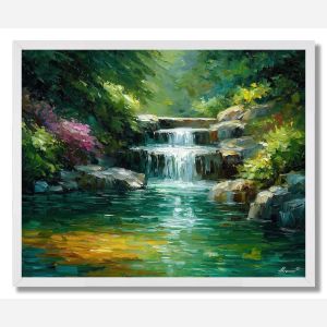 TRANQUIL WATERFALL - FRAMED
