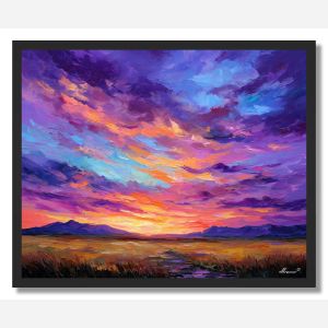 GOLDEN PRAIRIE SKY - FRAMED