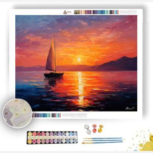 SAILBOAT SUNSET CRUISE - Paint by Numbers Full Kit
