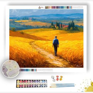 GOLDEN WHEAT FIELDS - Paint by Numbers Full Kit