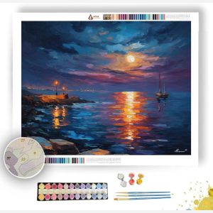 MOONLIT HARBOR SONG - Paint by Numbers Full Kit