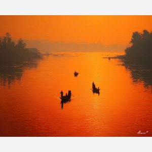 BURMESE RIVER MORNING