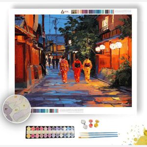 KYOTO GION EVENING - Paint by Numbers Full Kit