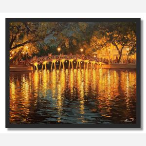 HANOI NIGHT BRIDGE - FRAMED