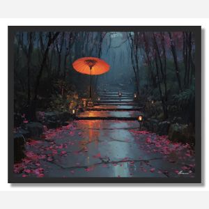 JAPANESE RAIN PATH - FRAMED