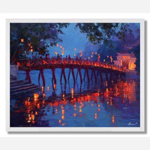 HANOI BRIDGE GLOW - FRAMED
