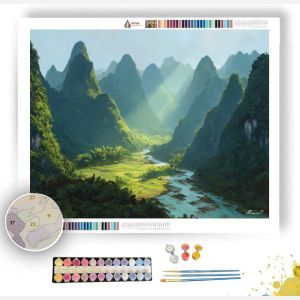 CHINESE VALLEY GLOW - Paint by Numbers Full Kit
