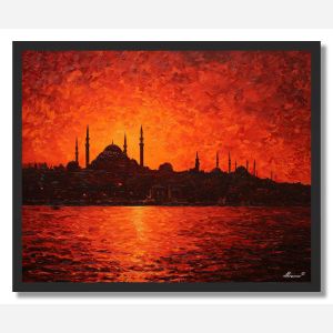 ISTANBUL SUNSET MOSQUES - FRAMED
