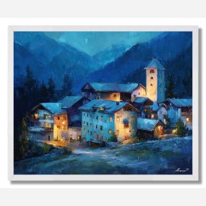 AUSTRIAN VILLAGE EVENING - FRAMED