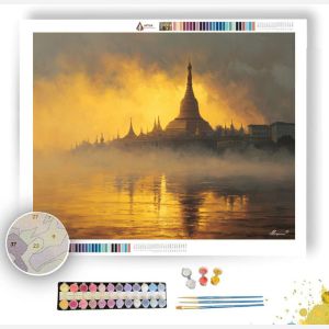 MYANMAR TEMPLE MIST - Paint by Numbers Full Kit