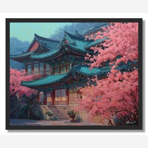 KOREAN TEMPLE SPRING - FRAMED