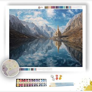 TIBETAN LAKE REFLECTION - Paint by Numbers Full Kit