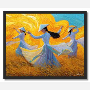 VIETNAM HARVEST DANCE - FRAMED